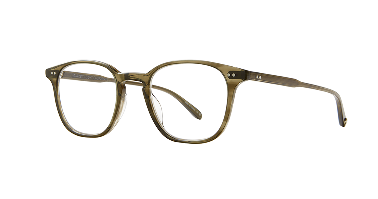 Clark in Olive Tortoise takes a back-to-basics approach with balanced proportions that suit most face shapes. A sleek square eyeglass shape with great balance and fine details. Hand Finished in LA. 