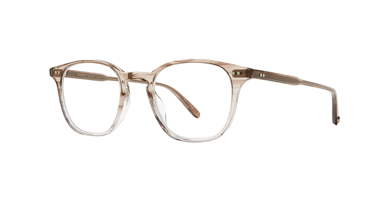 Clark Sandstorm Tortoise takes a back-to-basics approach with balanced proportions that suit most face shapes. A sleek square eyeglass shape with great balance and fine details. Hand Finished in LA. 