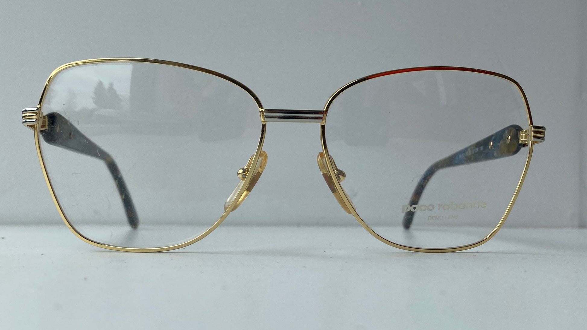 Gold-framed deadstock paco rabanne eyeglasses