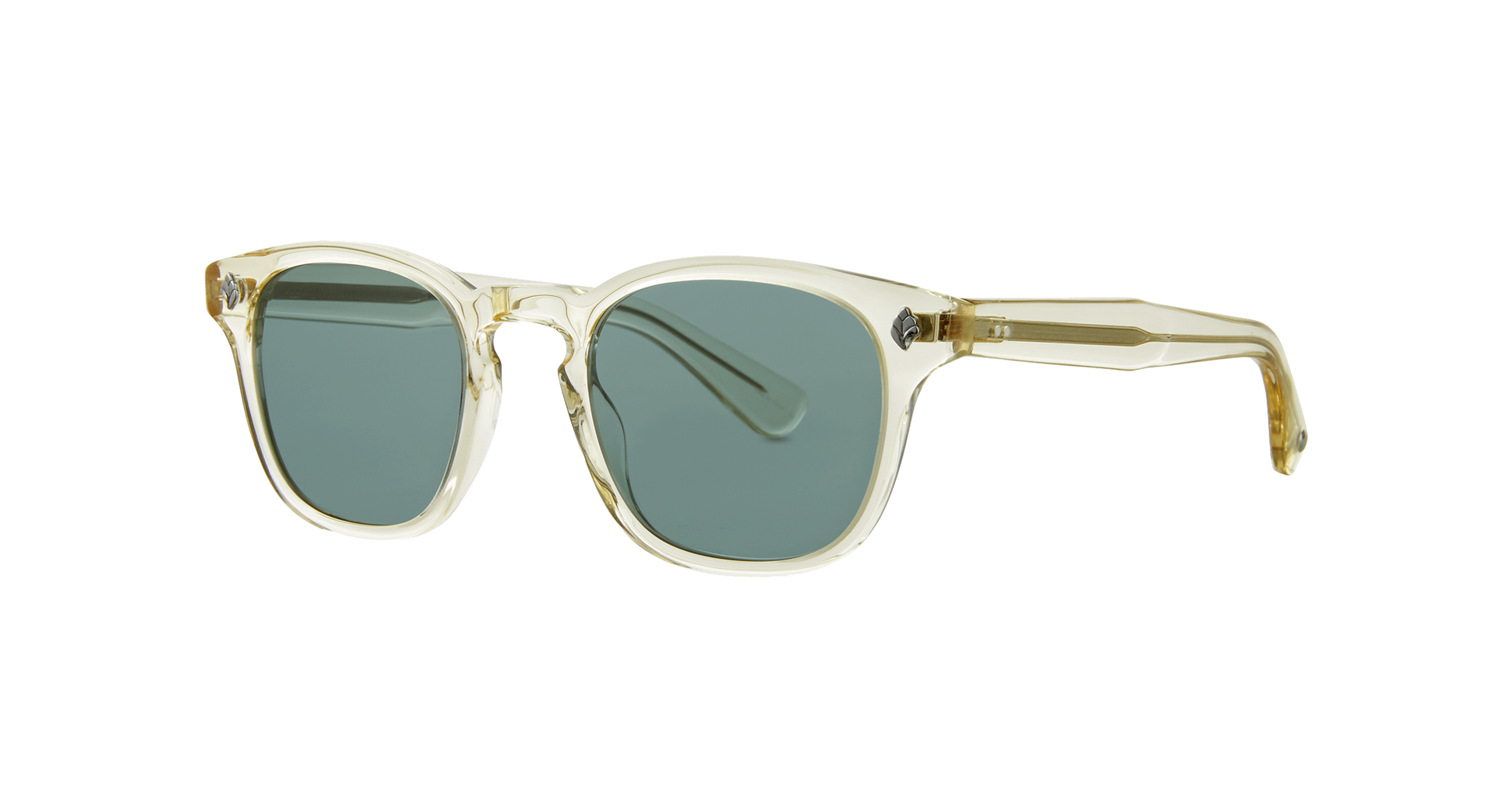 With bold lines and fine details, the Ace sunglass is for the strong and not-so-silent types. Featuring a palm leaf plaque adorning the frame front and glass lenses for unmatched clarity, the Ace is a striking choice for the discerning wearer.
