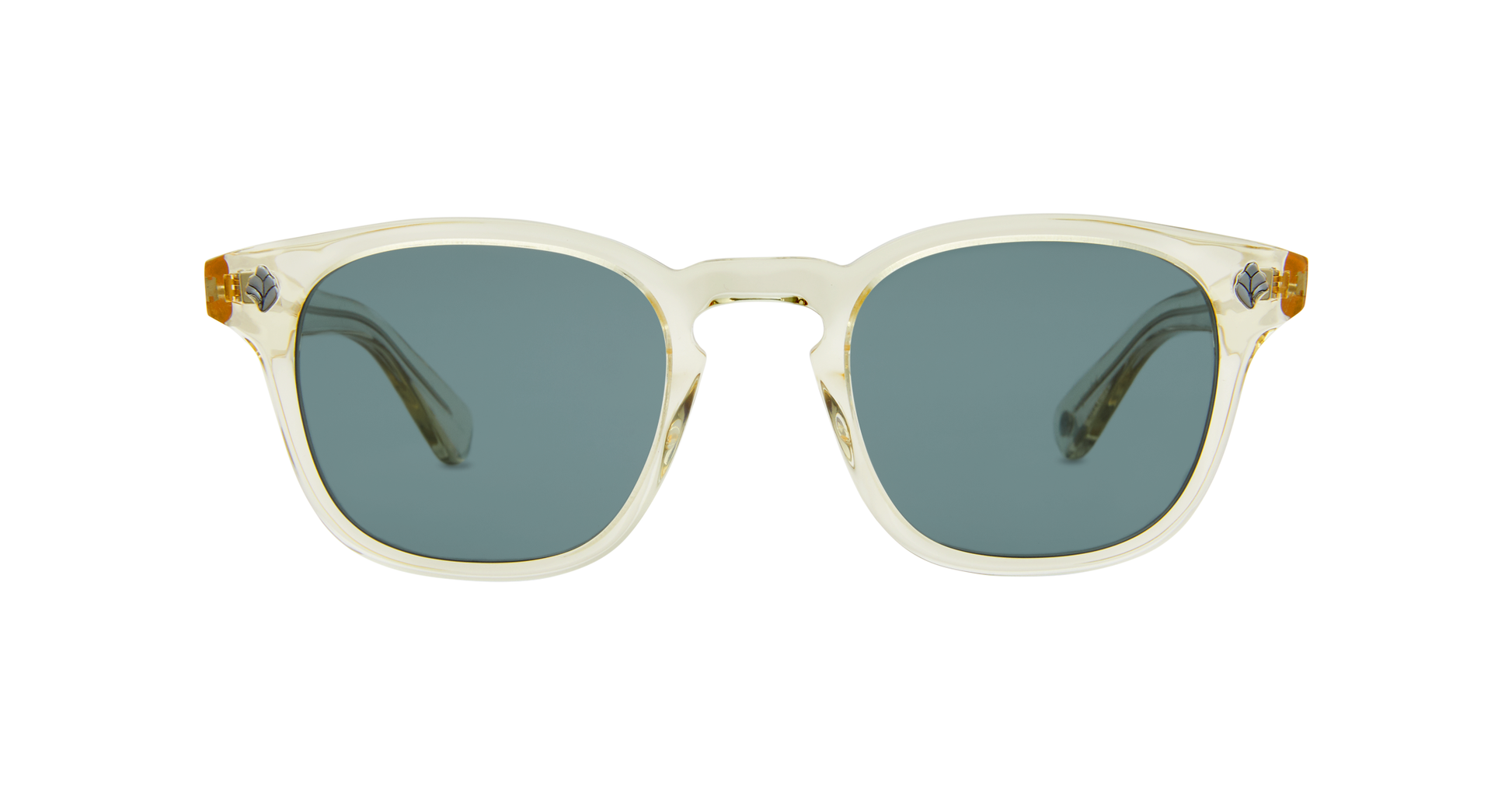 With bold lines and fine details, the Ace sunglass is for the strong and not-so-silent types. Featuring a palm leaf plaque adorning the frame front and glass lenses for unmatched clarity, the Ace is a striking choice for the discerning wearer.