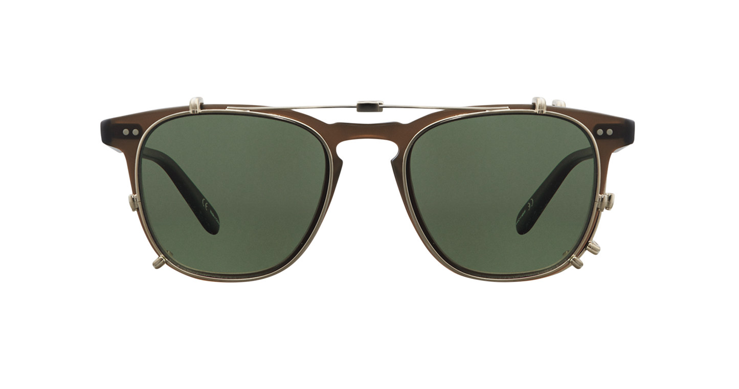 Shop the folding sunglass clip created for the best-selling Brooks optical frame, complete with a leather clip case. Frame sold separately. Hand Finished in LA. 