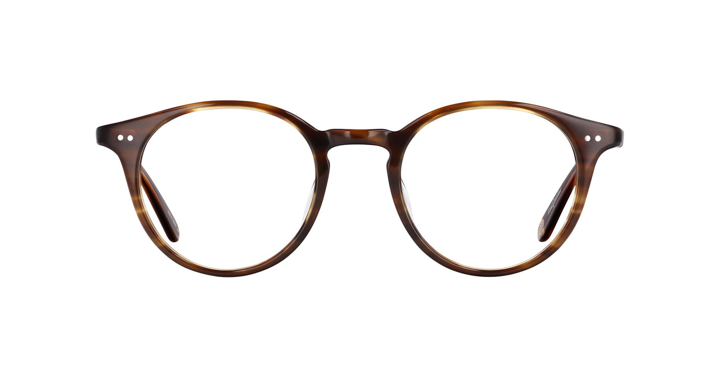 Inspired by the mid-century, Clune Brandy Tortoise is a modern take on the classic P3 eyeglass silhouette, with a distinctive round shape and lightweight acetate construction. Hand Finished in LA. 